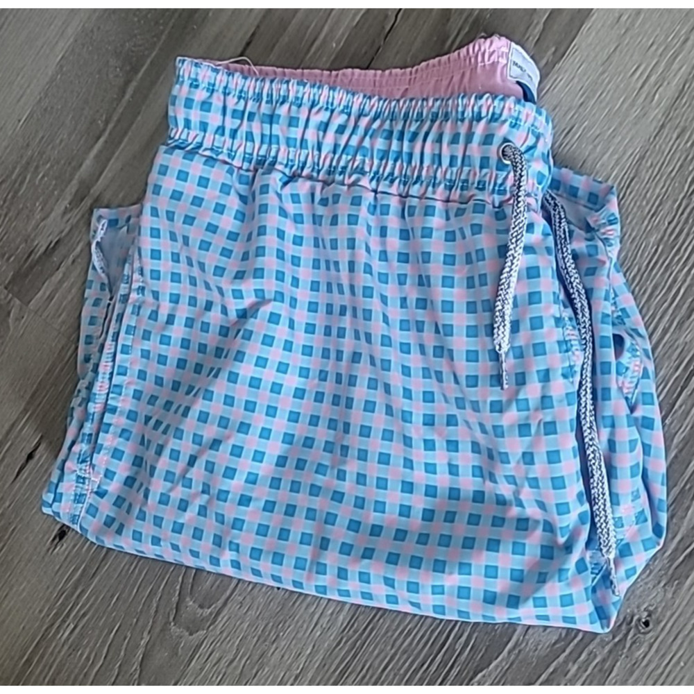 Maus & Hoffman Blue Cotton Shorts Men's Size XXL Made in USA Flat Front Luxury